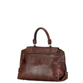 サルヴァトーレフェラガモ ガンチーニ ハンドバッグ ショルダーバッグ 2WAY ブラウン パイソン レディース Salvatore Ferragamo 【中古】